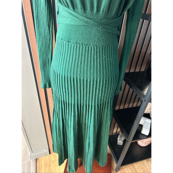 FINCATI Women Dresses Audrey Spring Autumn Belt Fitted Long cashmere & wool blen - Picture 2 of 6